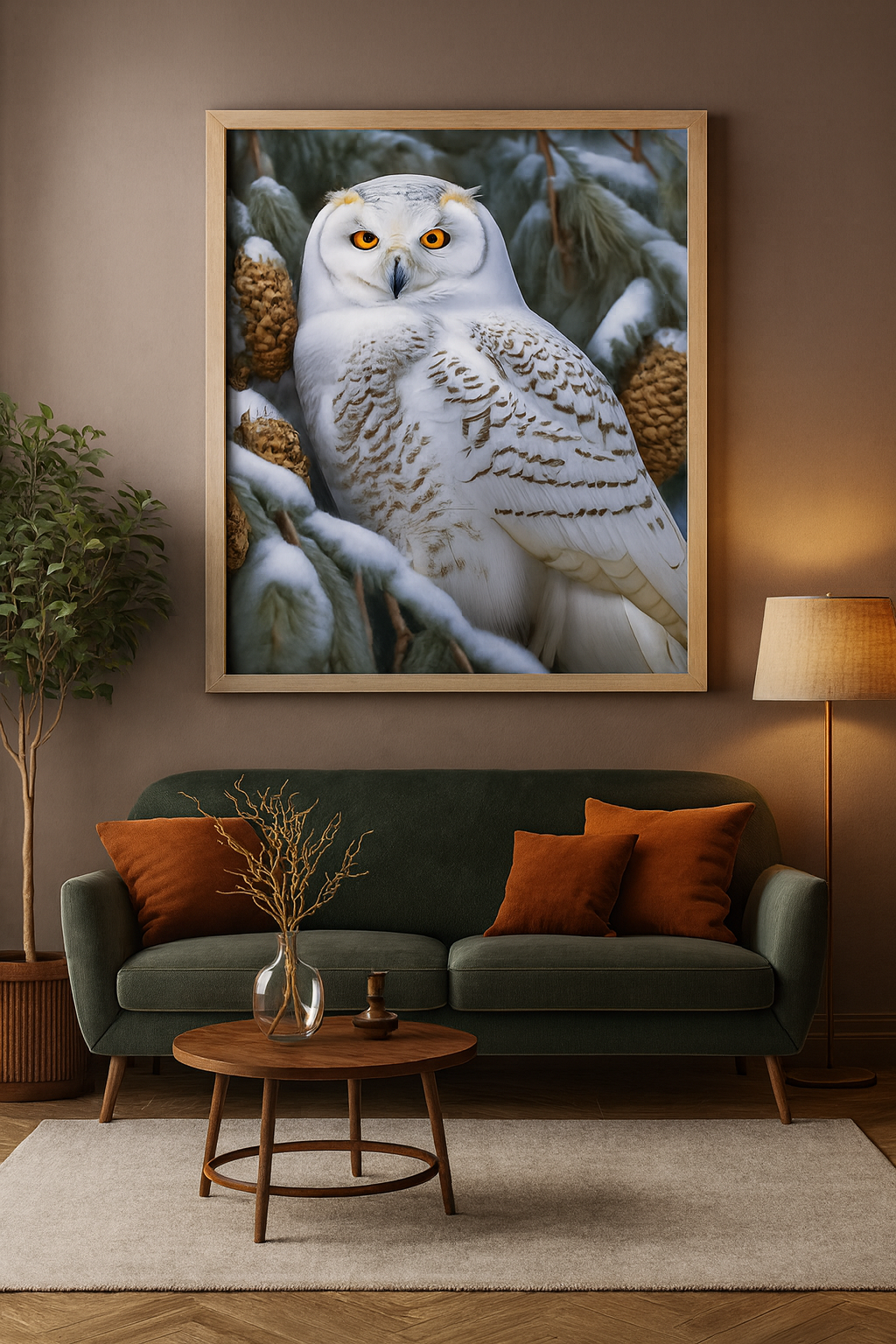 Tapyba pagal skaičius "Snieginė pelėda"