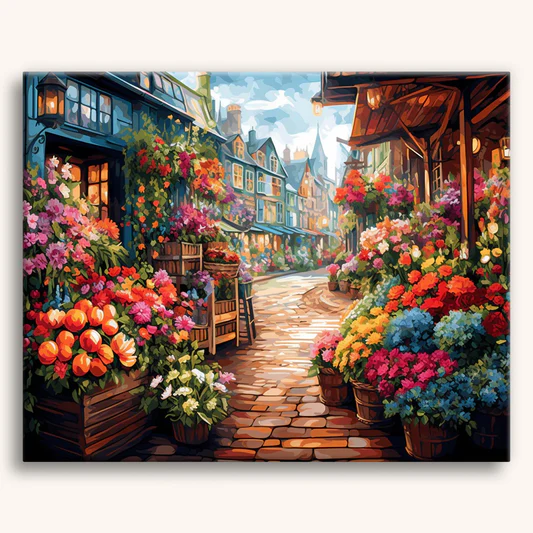 Tapyba pagal skaičius „Gėlių turgaus gatvelė“