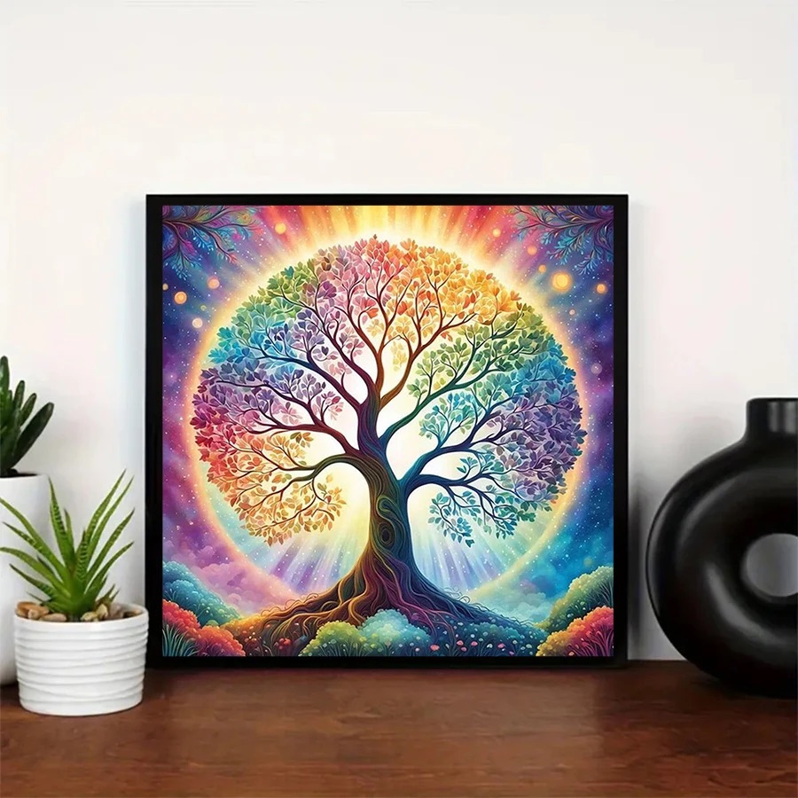 Deimantinė mozaika „Spalvotas gyvybės medis“