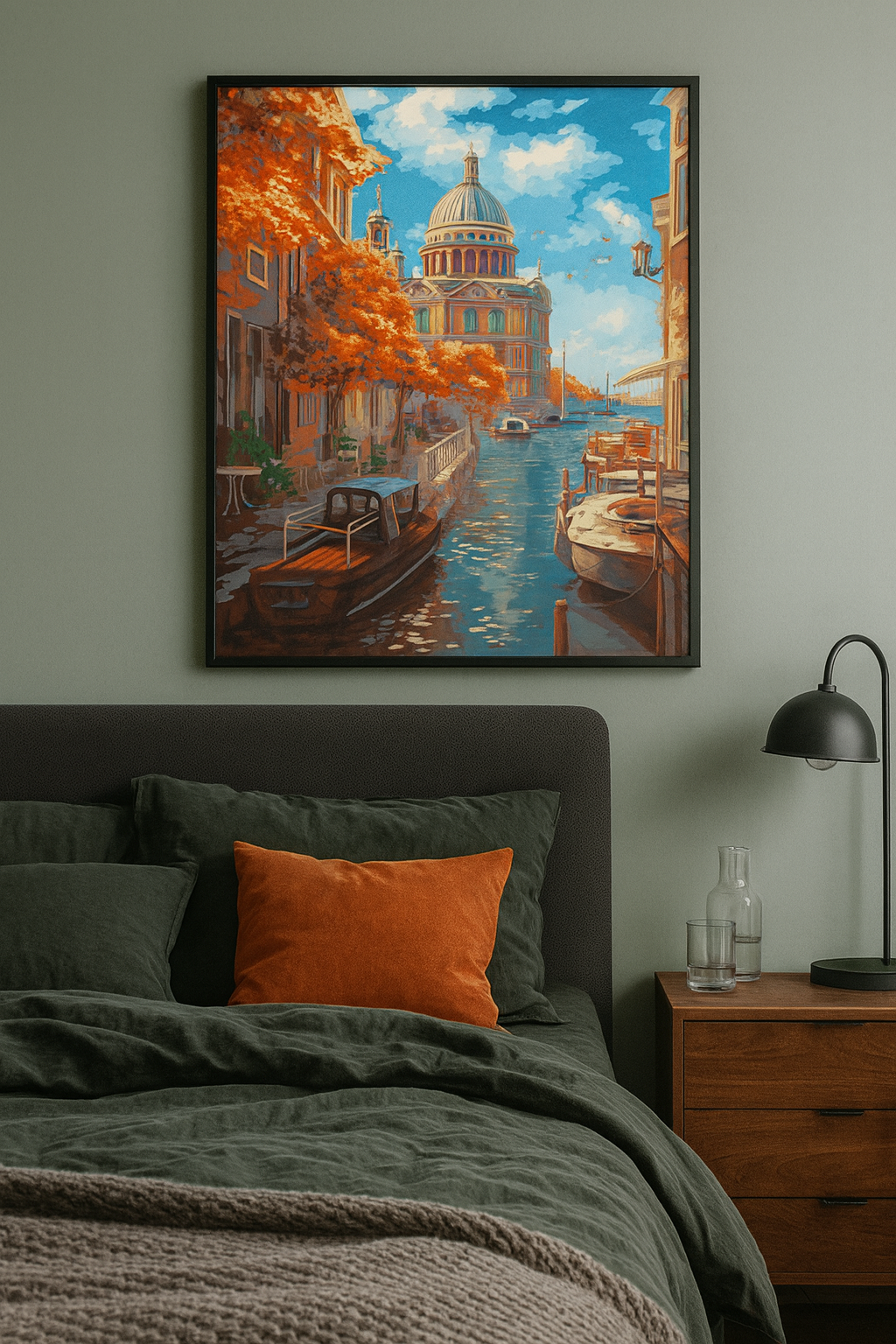 Tapyba pagal skaičius „Venecijos kanalai rudenį“