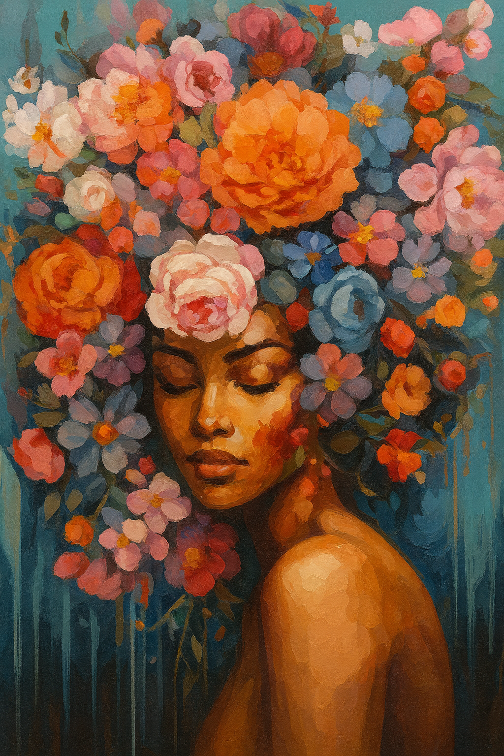 Tapyba pagal skaičius „Gėlių karalienė“