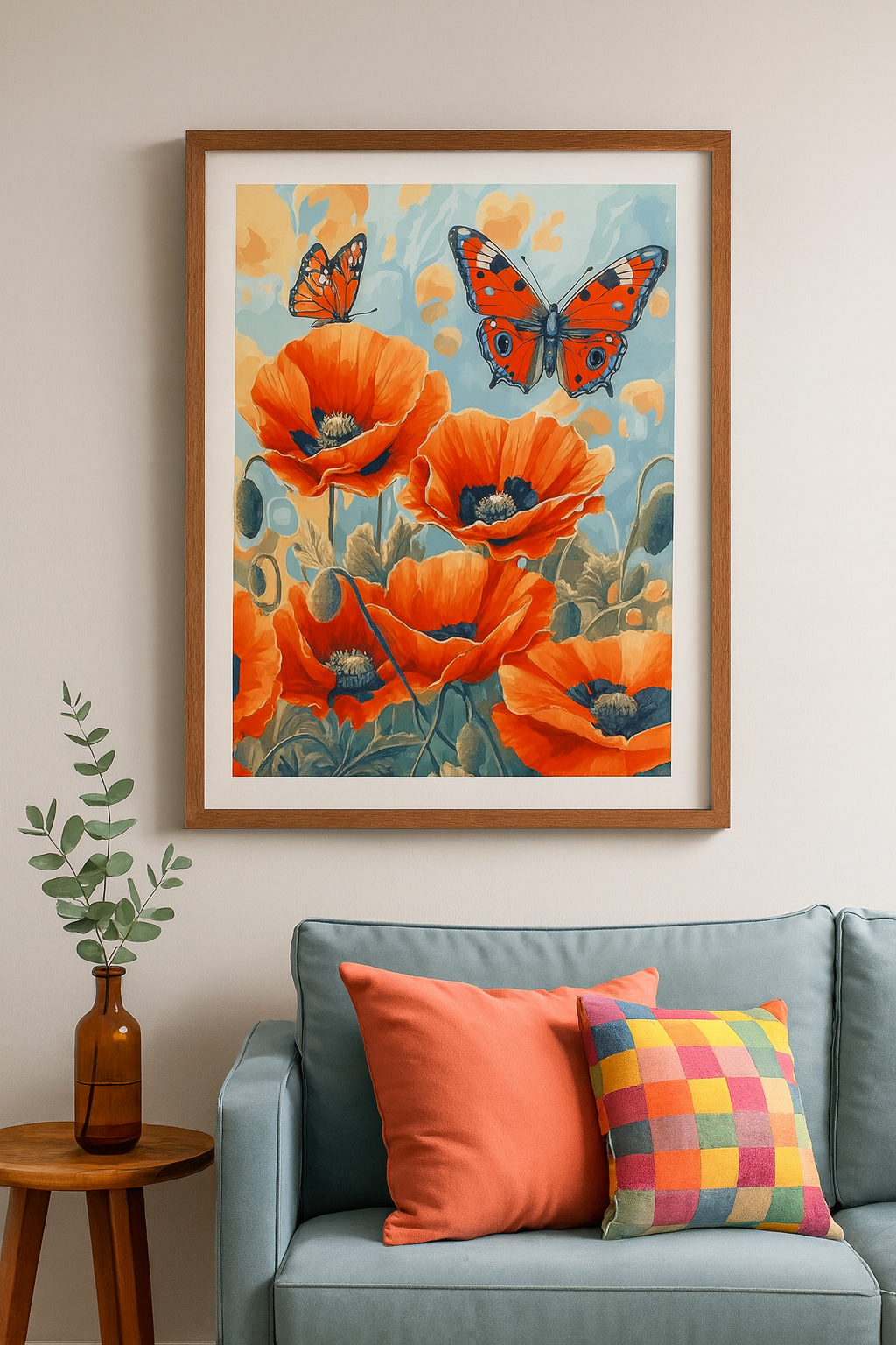 Tapyba pagal skaičius „Aguonos ir drugeliai“