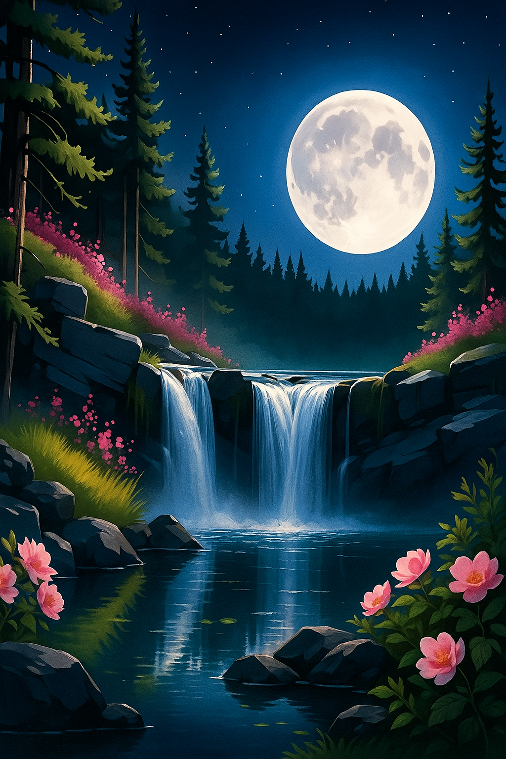 Deimantinė mozaika „Mėnulio šviesos krioklys“