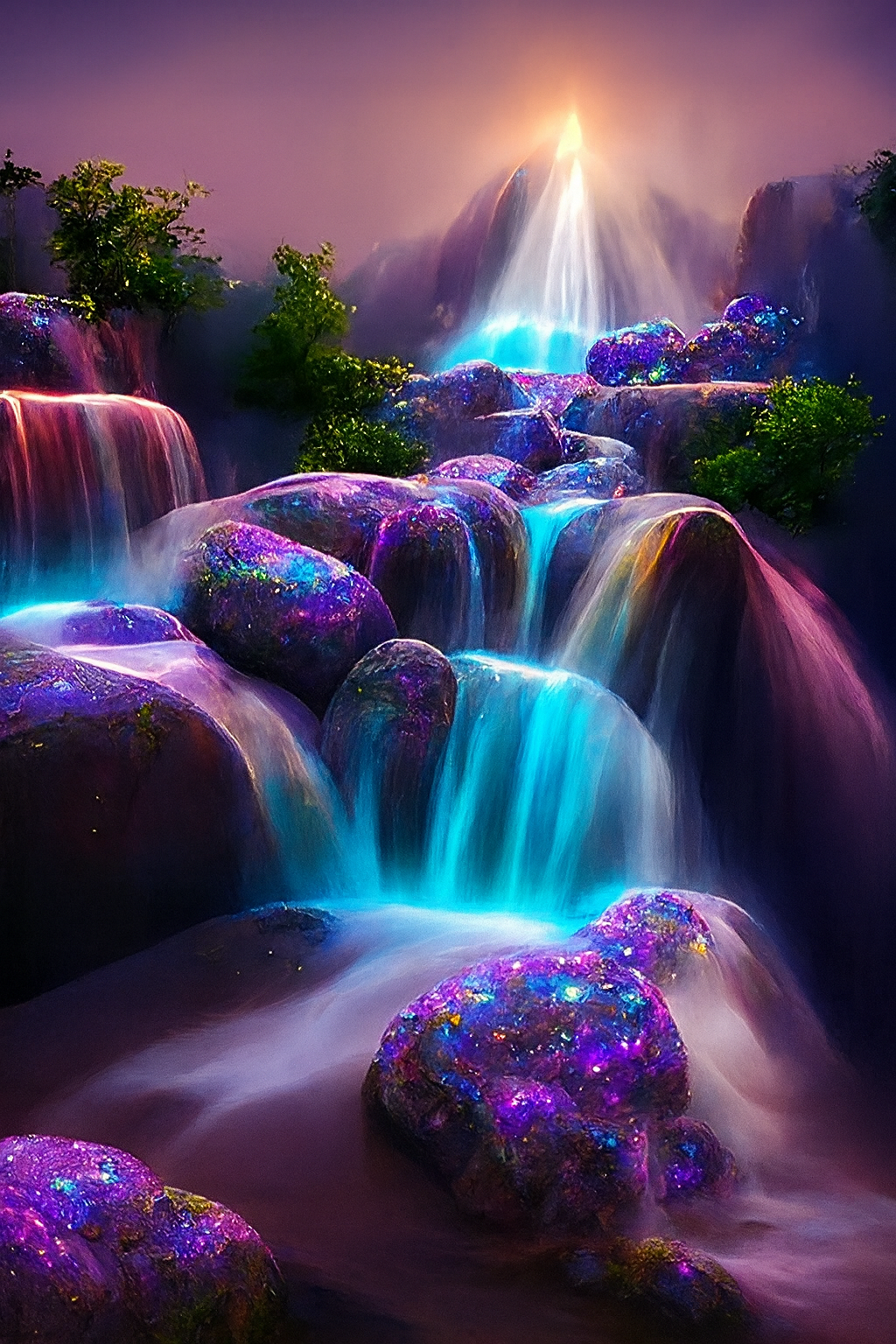 Deimantinė mozaika „Kristalinis krioklys“