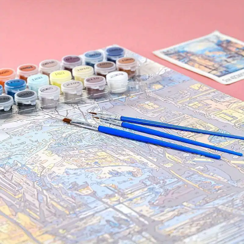 Tapyba pagal skaičius "Kolibris tarp žiedų" 