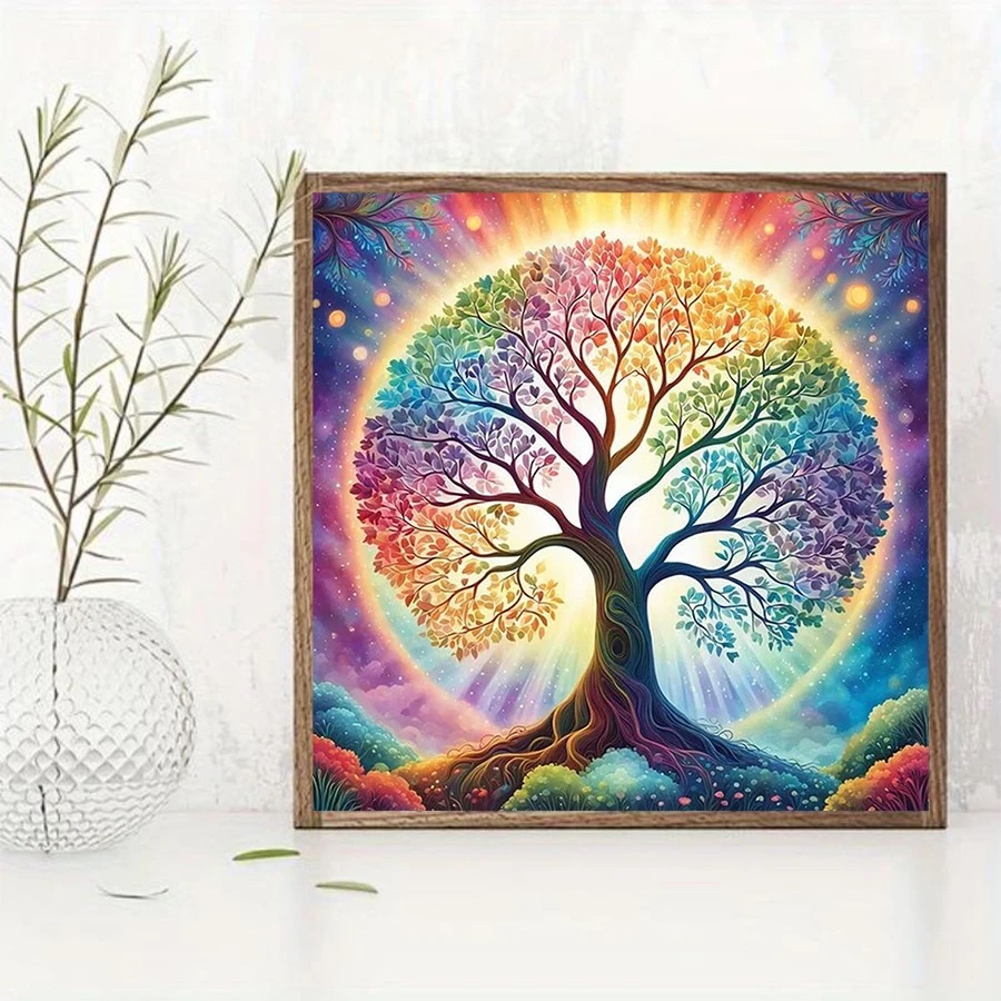Deimantinė mozaika „Spalvotas gyvybės medis“