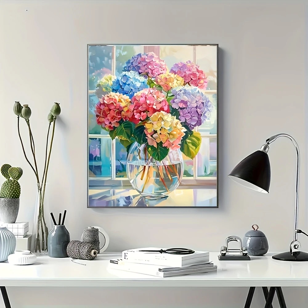 Deimantinė mozaika „Hortenzijų žydėjimas“