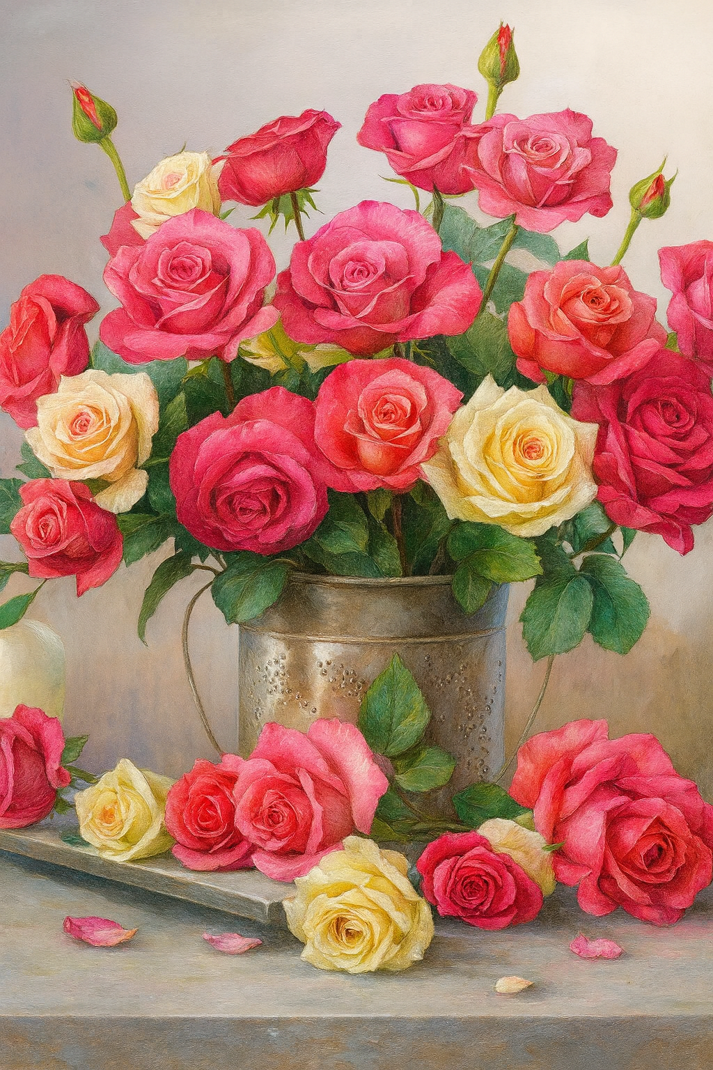 Deimantinė mozaika „Rožių elegancija“