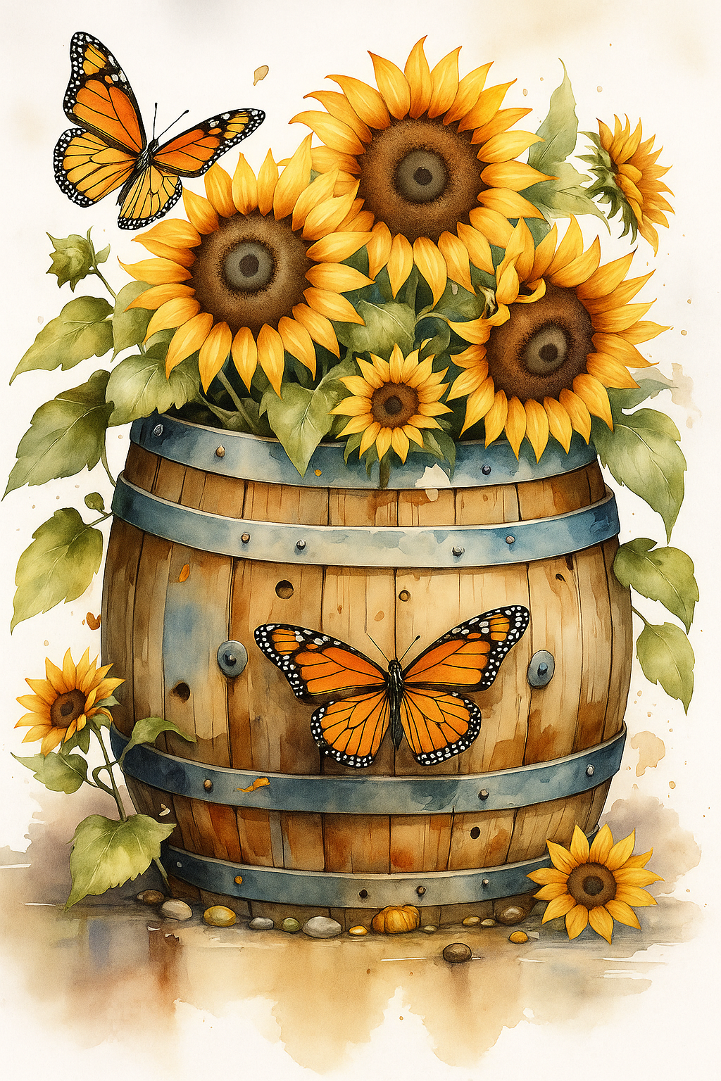 Deimantinė mozaika „Saulėgrąžų šokis“