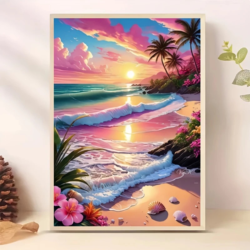 Deimantinė mozaika „Tropikų saulėlydis“