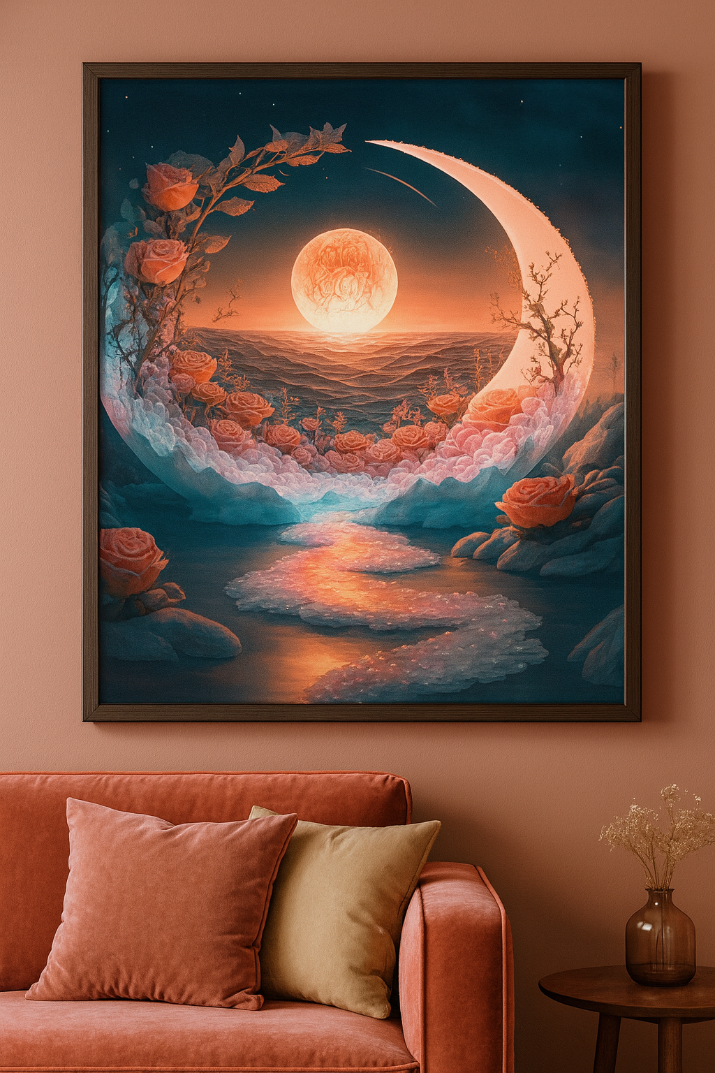 Tapyba pagal skaičius „Mėnulio rožių pasaka“