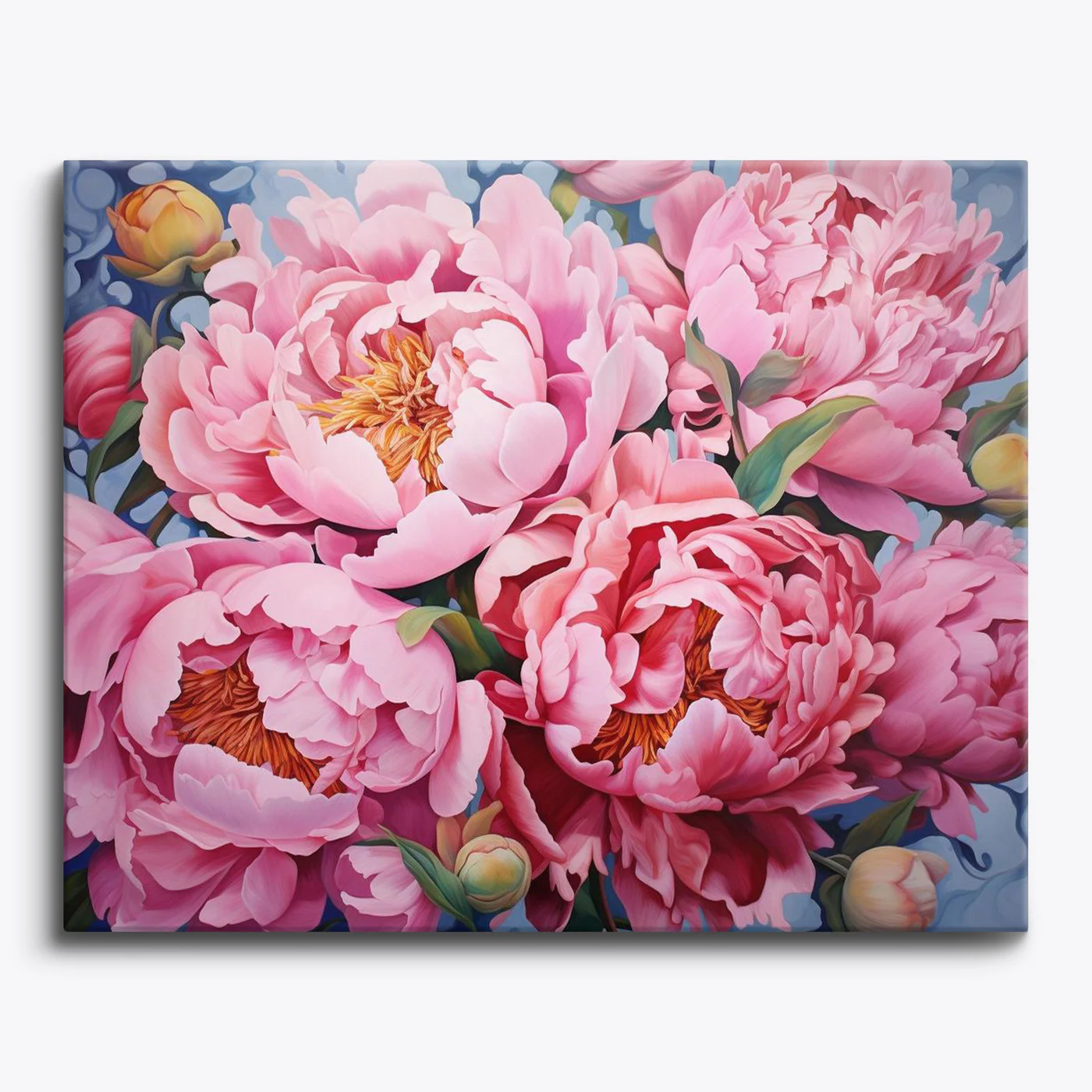 Tapyba pagal skaičius „Rožiniai bijūnai“