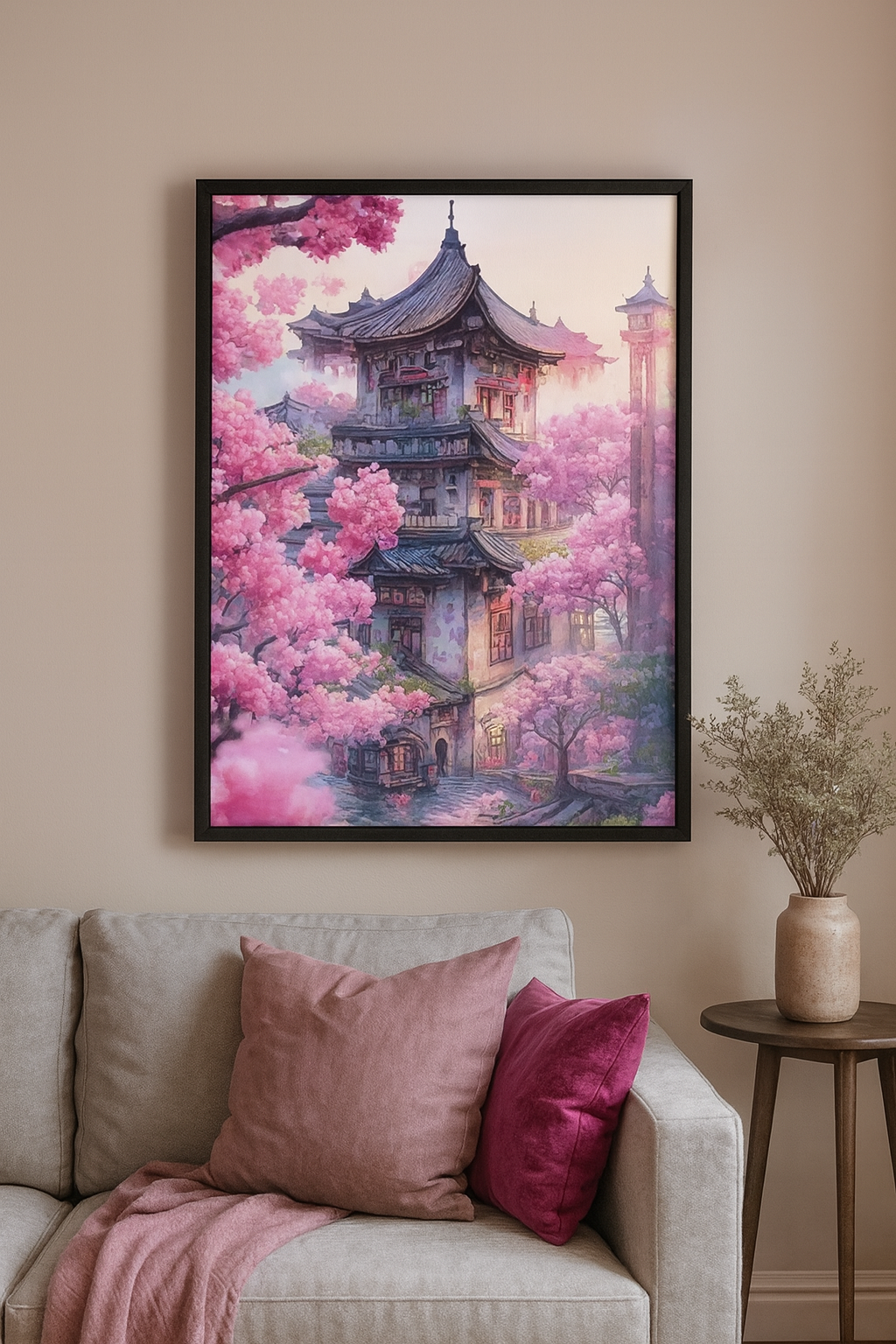 Tapyba pagal skaičius "Rytų pasaka tarp sakurų"