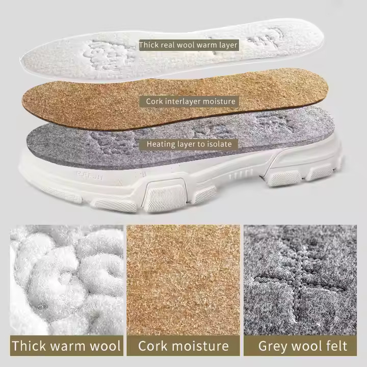 Šilti vilnoniai vidpadžiai su veltinio pagrindu