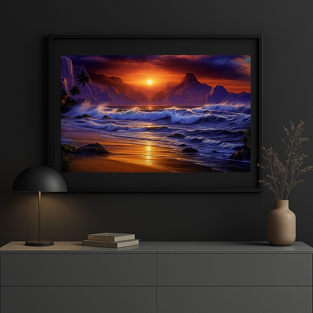 Deimantinė mozaika „Saulėlydžio banga“