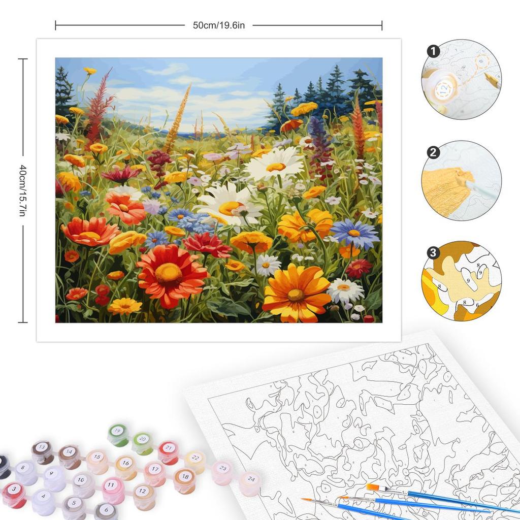 Tapyba pagal skaičius "Vasaros pieva" 