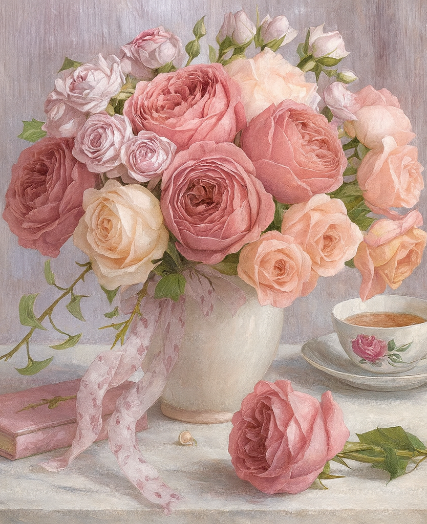 Deimantinė mozaika „Rožių ramybė“