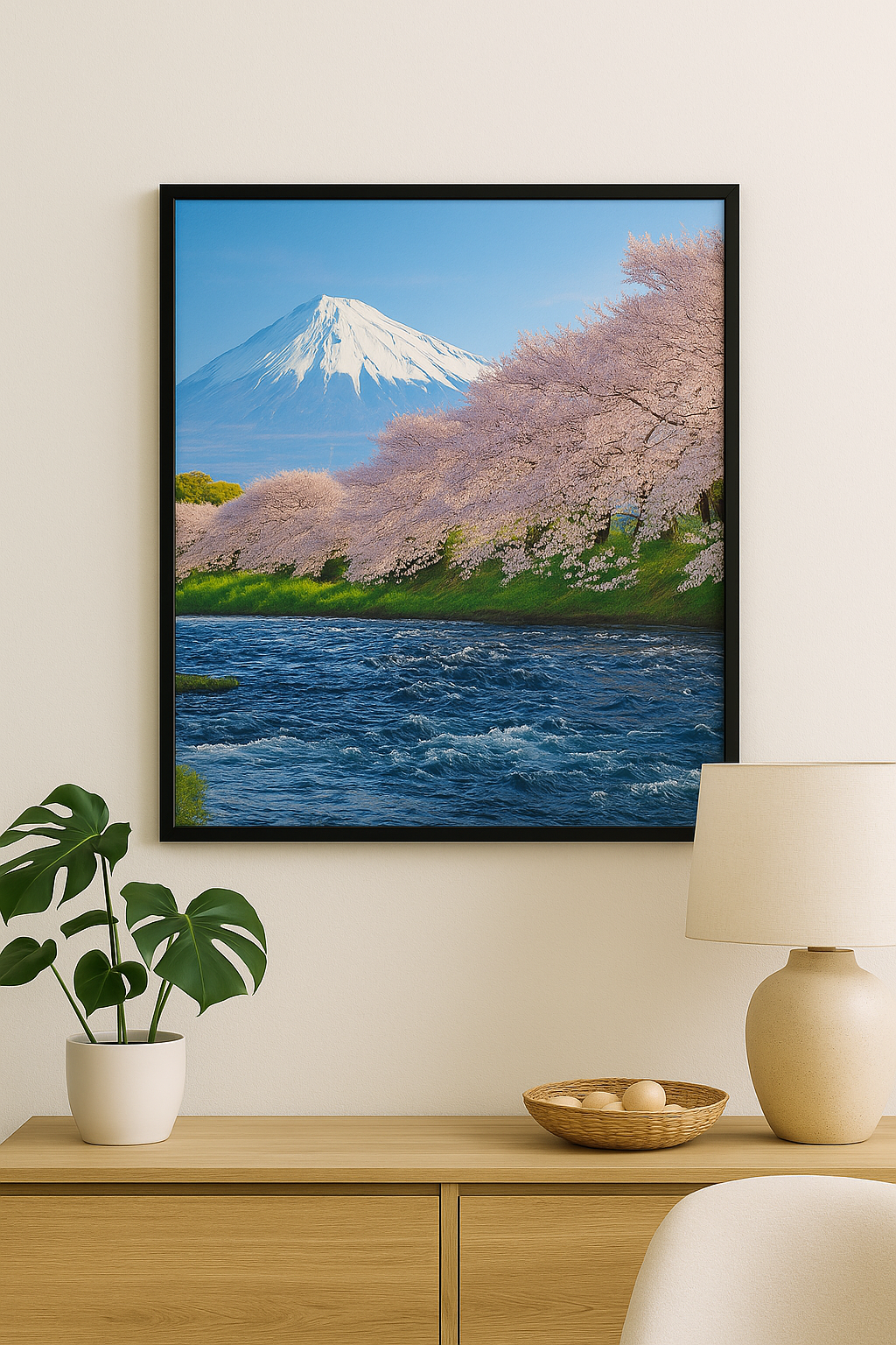 Tapyba pagal skaičius "Japonijos gamtos ramybė"