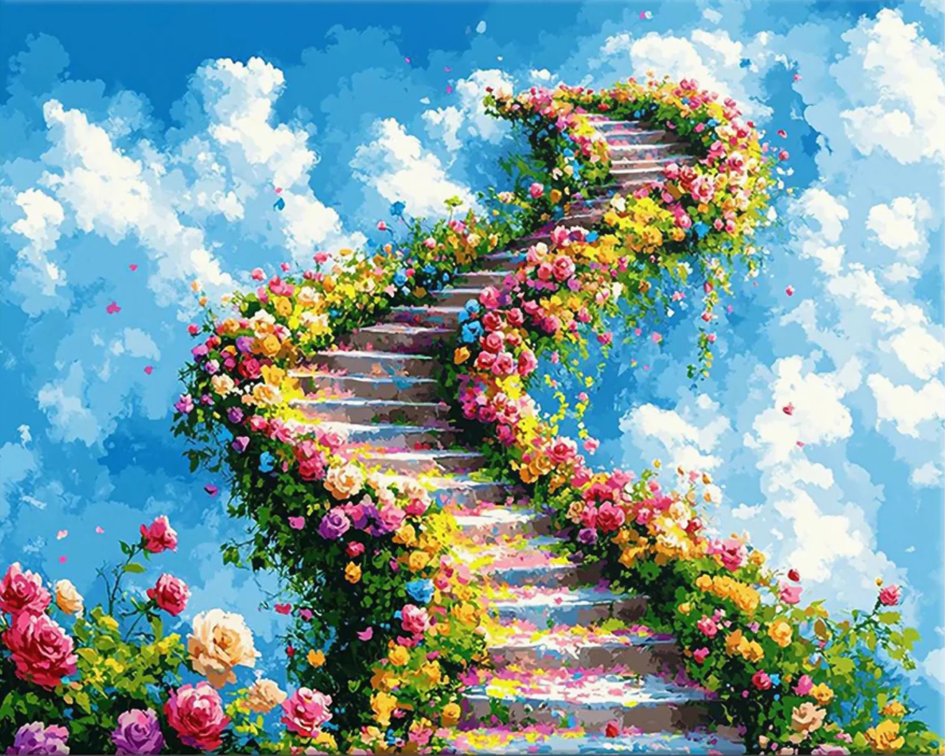 Tapyba pagal skaičius „Kelias į dangų“