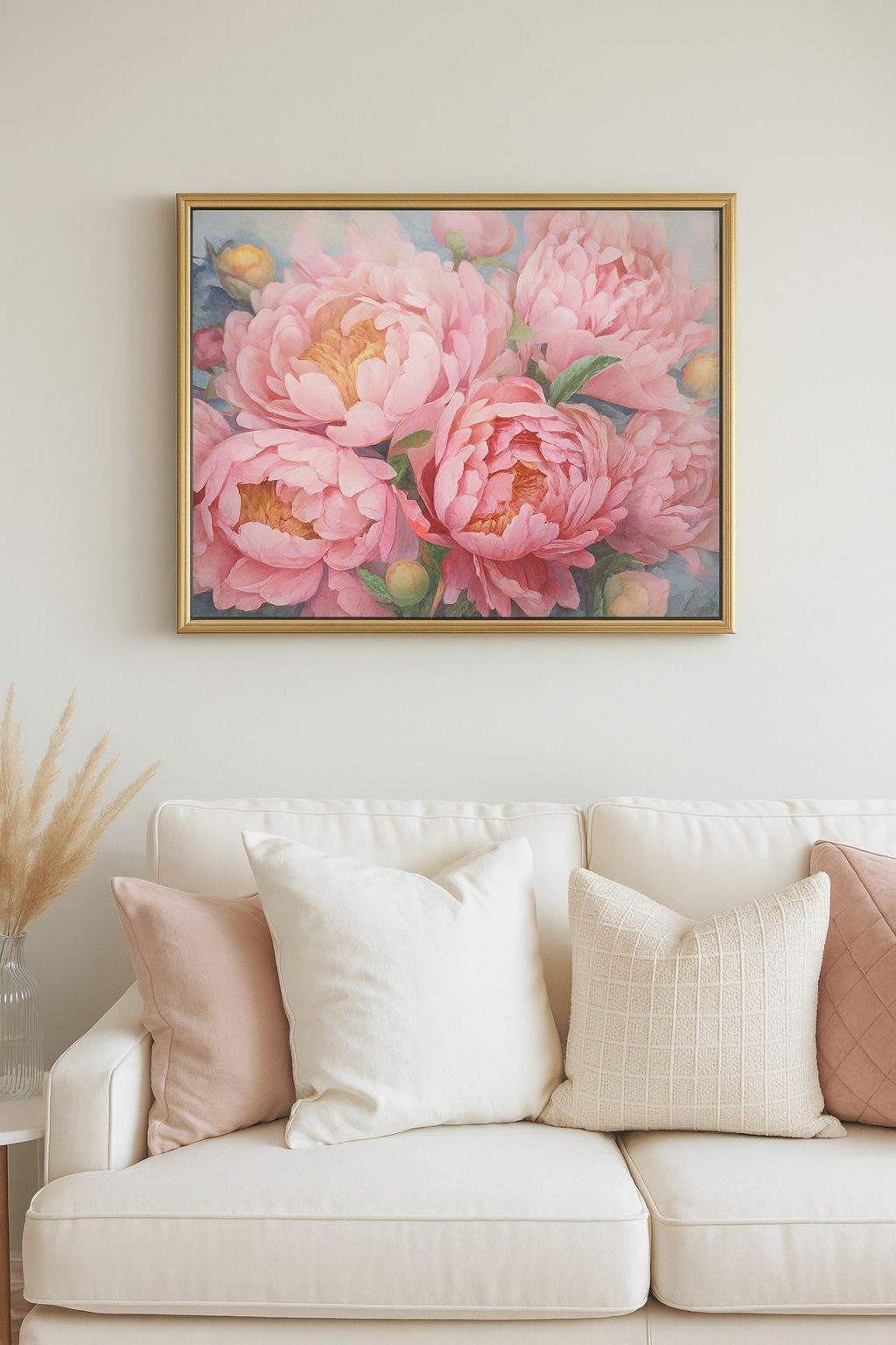 Tapyba pagal skaičius „Rožiniai bijūnai“