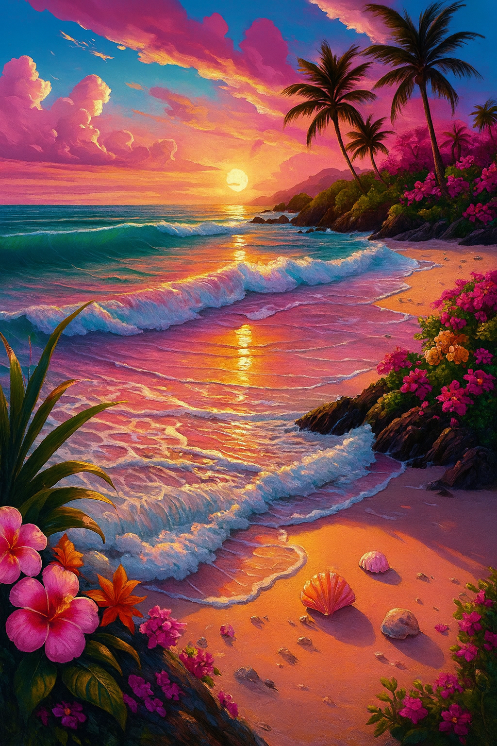 Deimantinė mozaika „Tropikų saulėlydis“