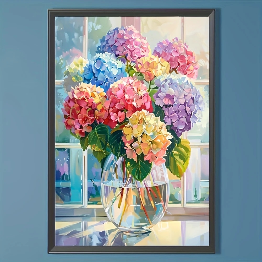 Deimantinė mozaika „Hortenzijų žydėjimas“