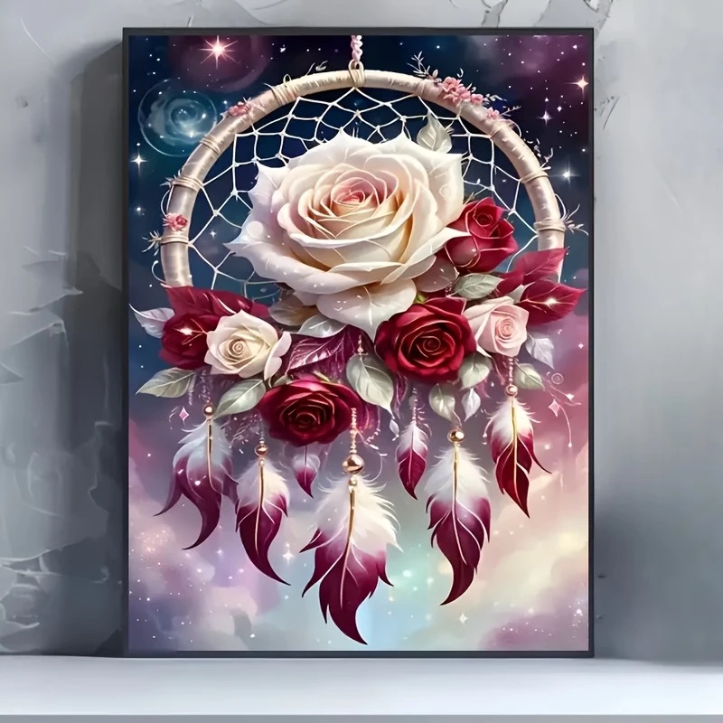 Deimantinė mozaika „Rožių sapnų gaudyklė“