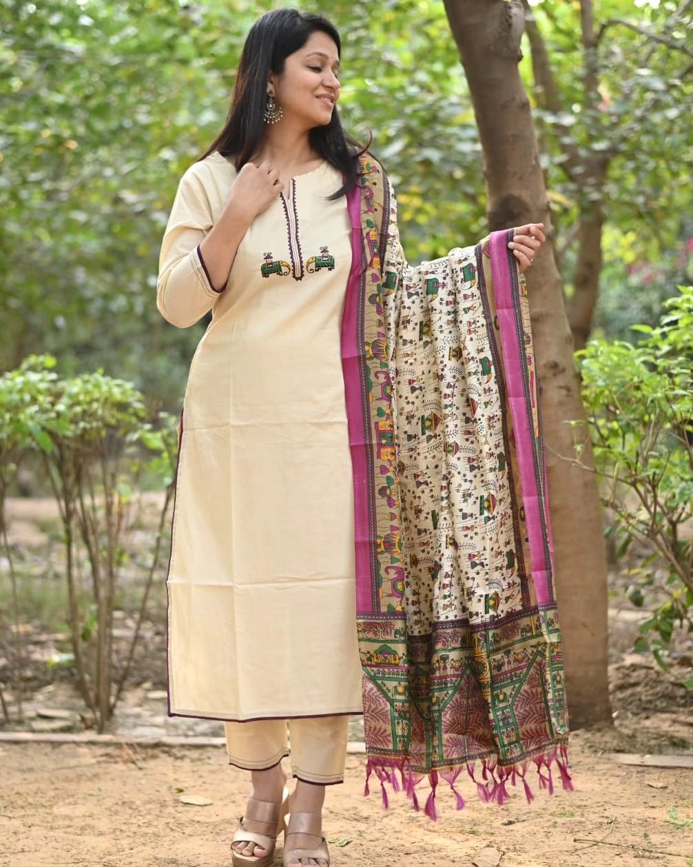 Floral Printed Cotton Kurti