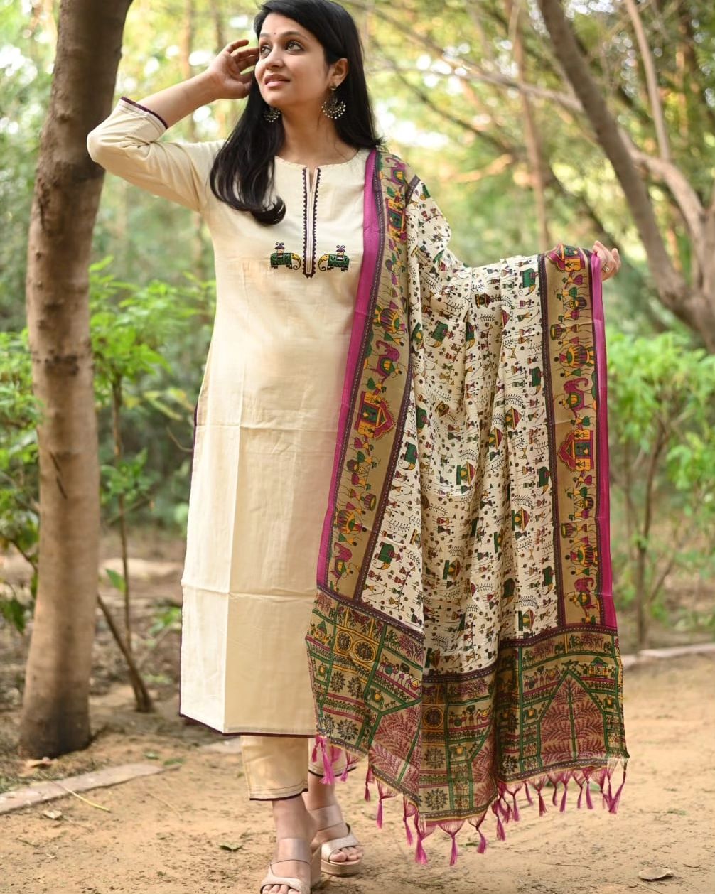 Floral Printed Cotton Kurti