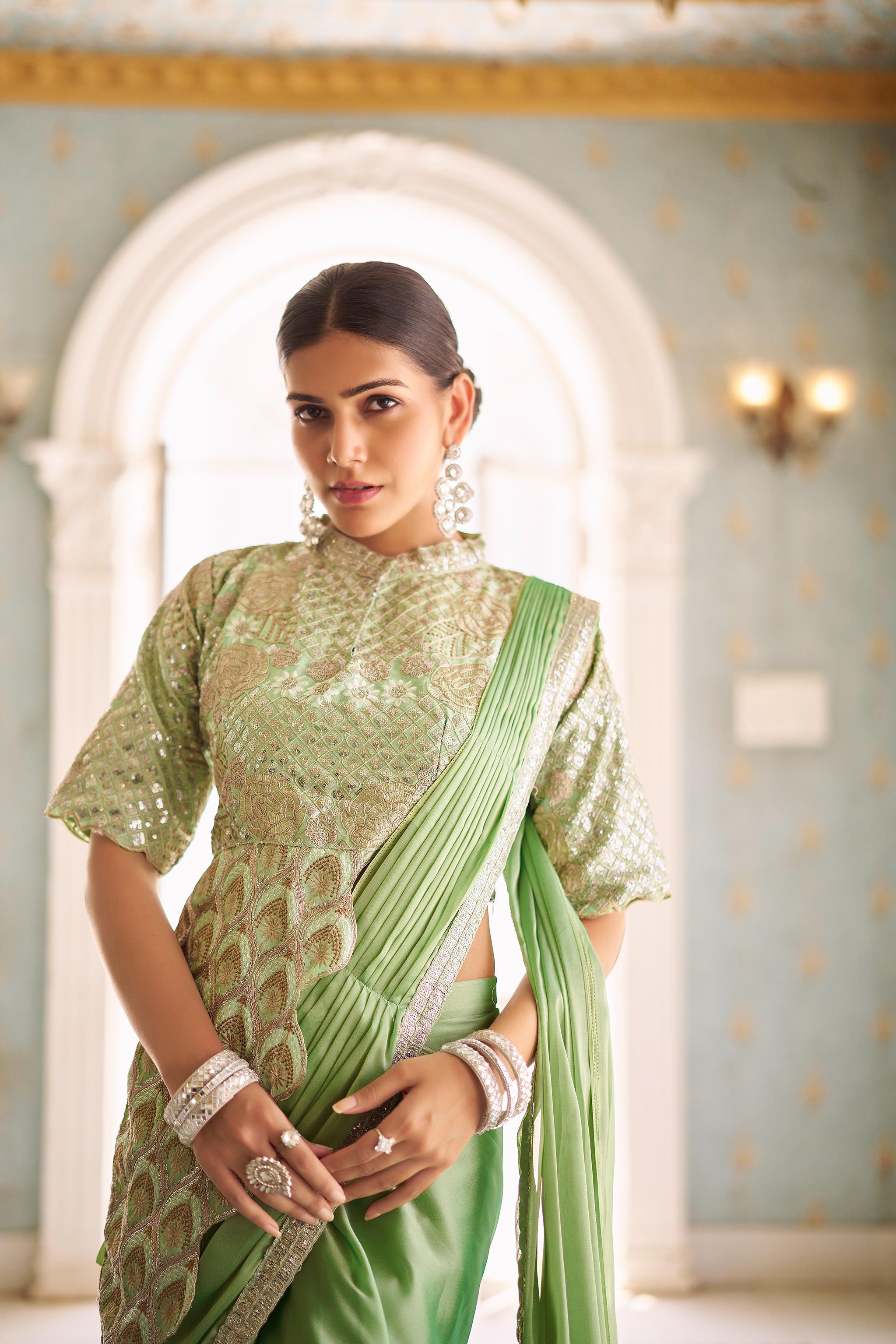 Elegant Green Traditional Saree