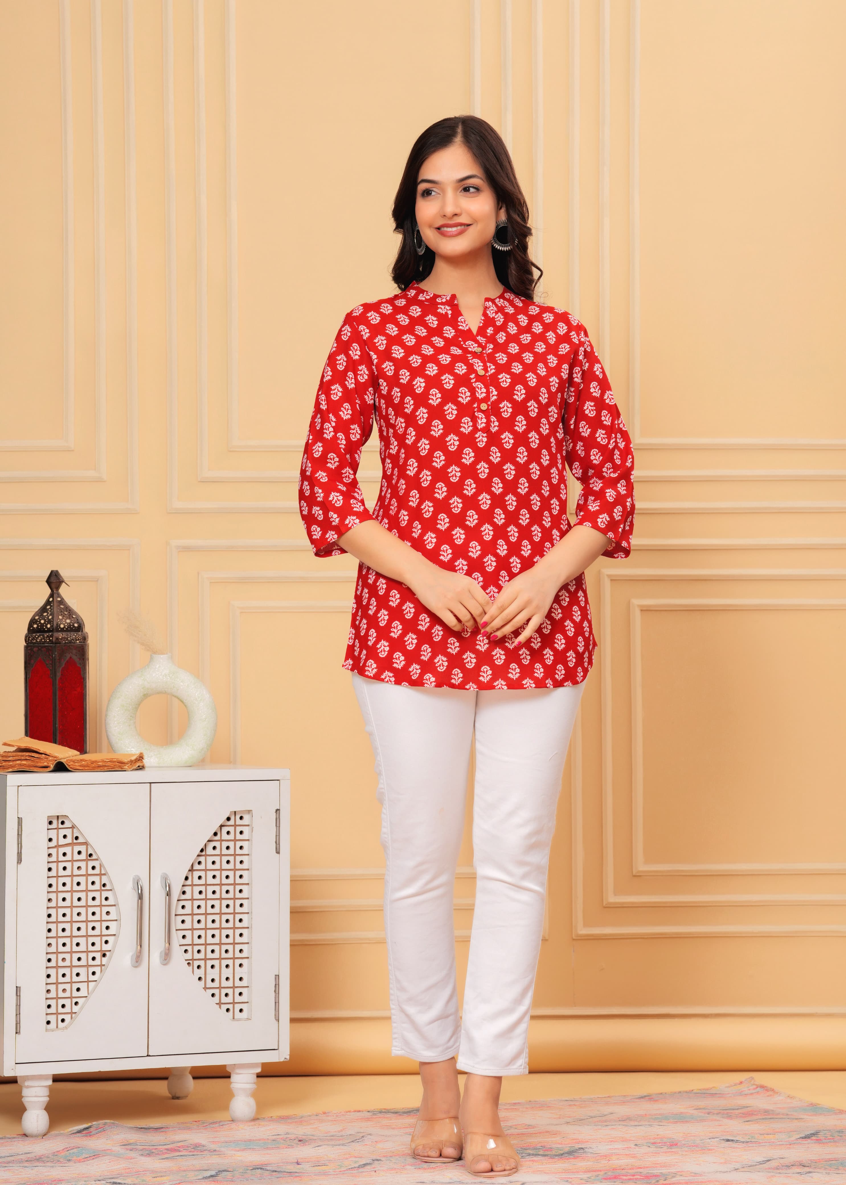 Red Printed Tunic