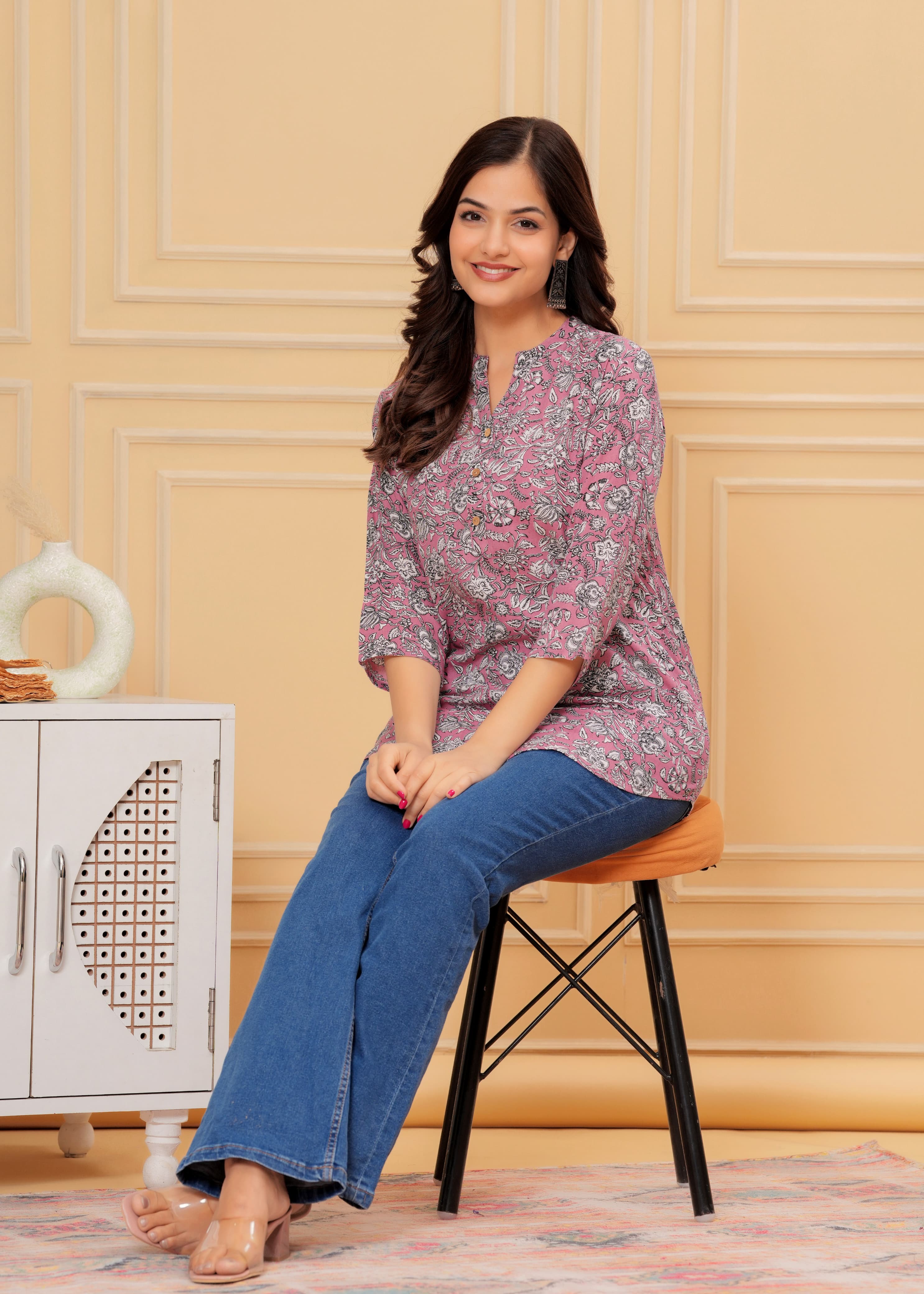 Floral Printed Tunic Top