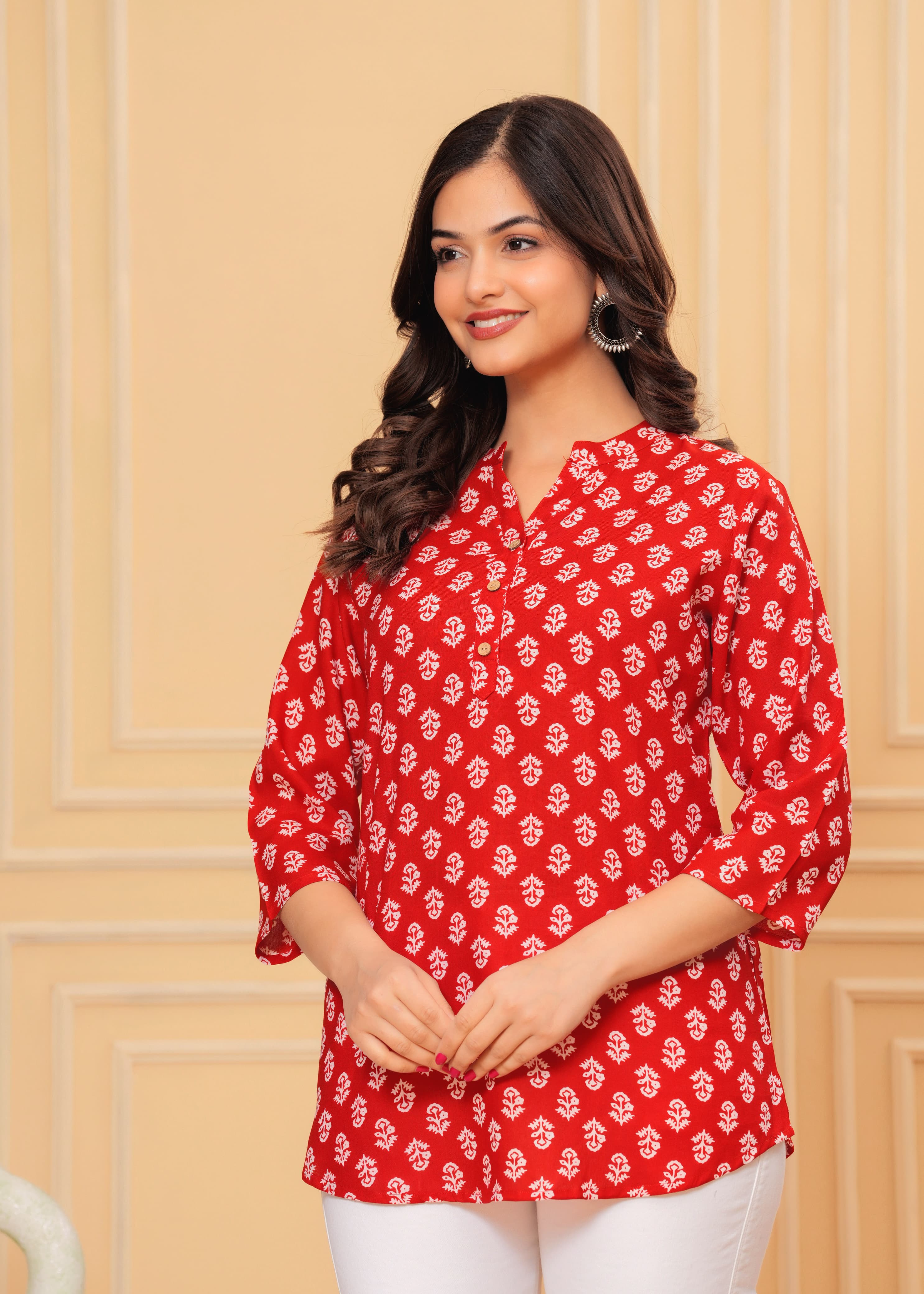 Red Printed Tunic