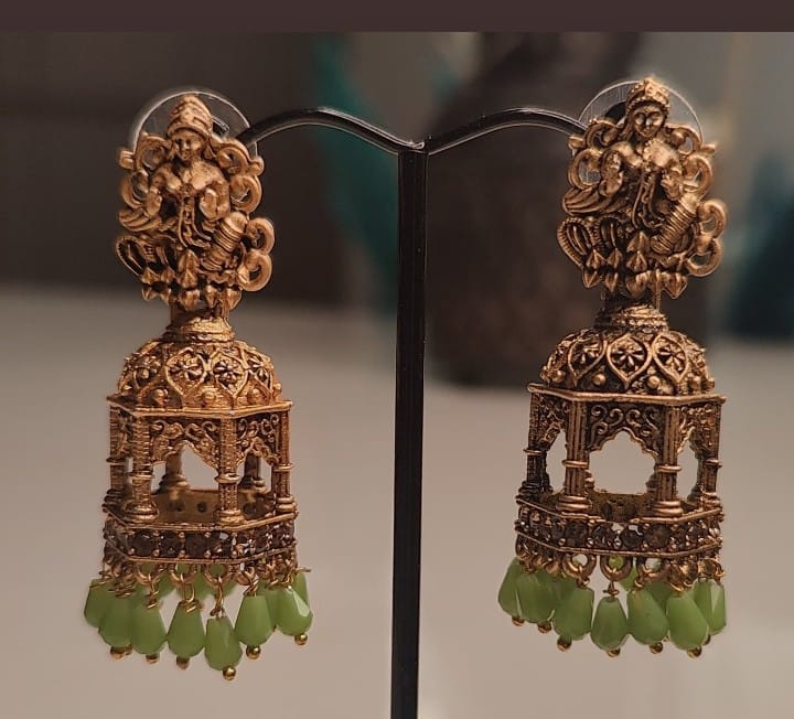 Antique Temple Jhumka Earrings