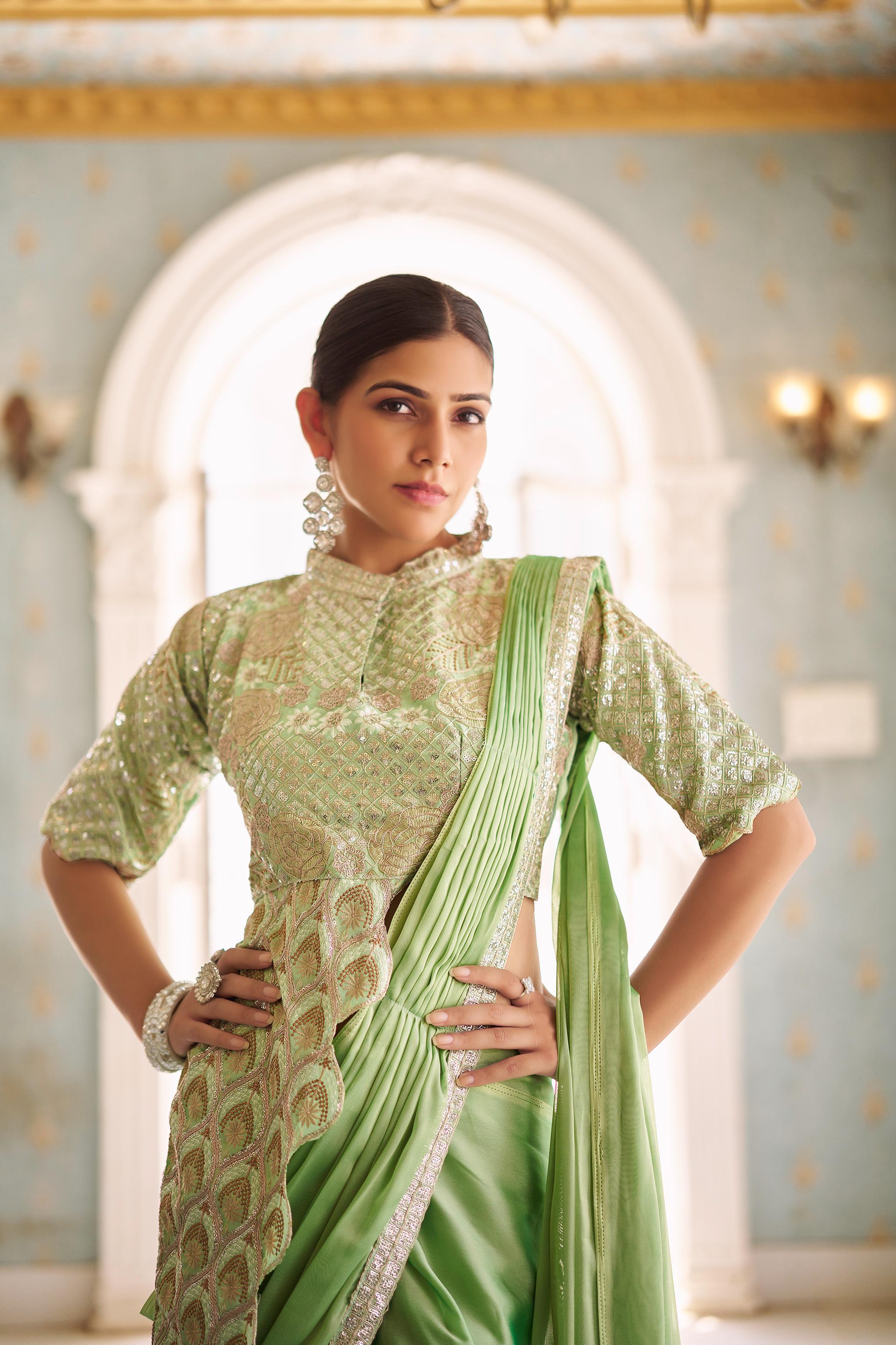 Elegant Green Traditional Saree