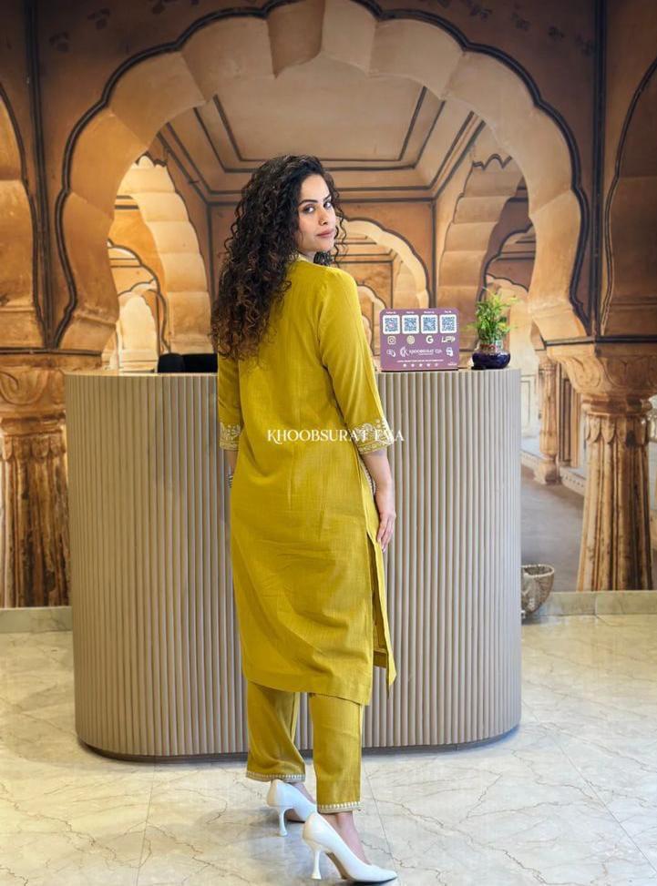 Yellow Ethnic Kurti
