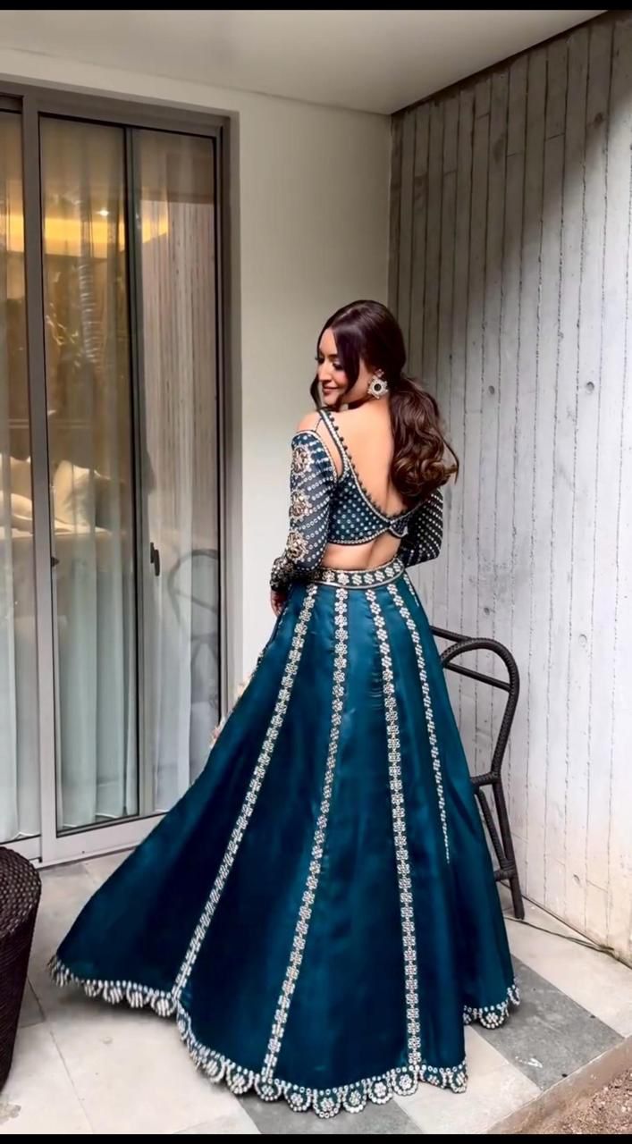 Designer Blue Lehenga Choli