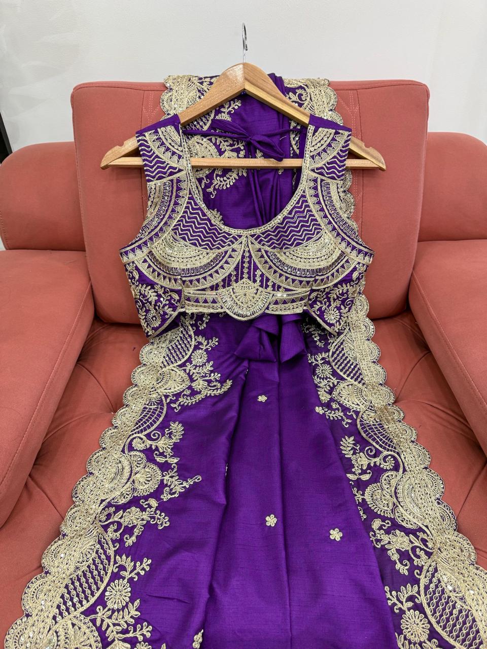 Purple Designer Saree