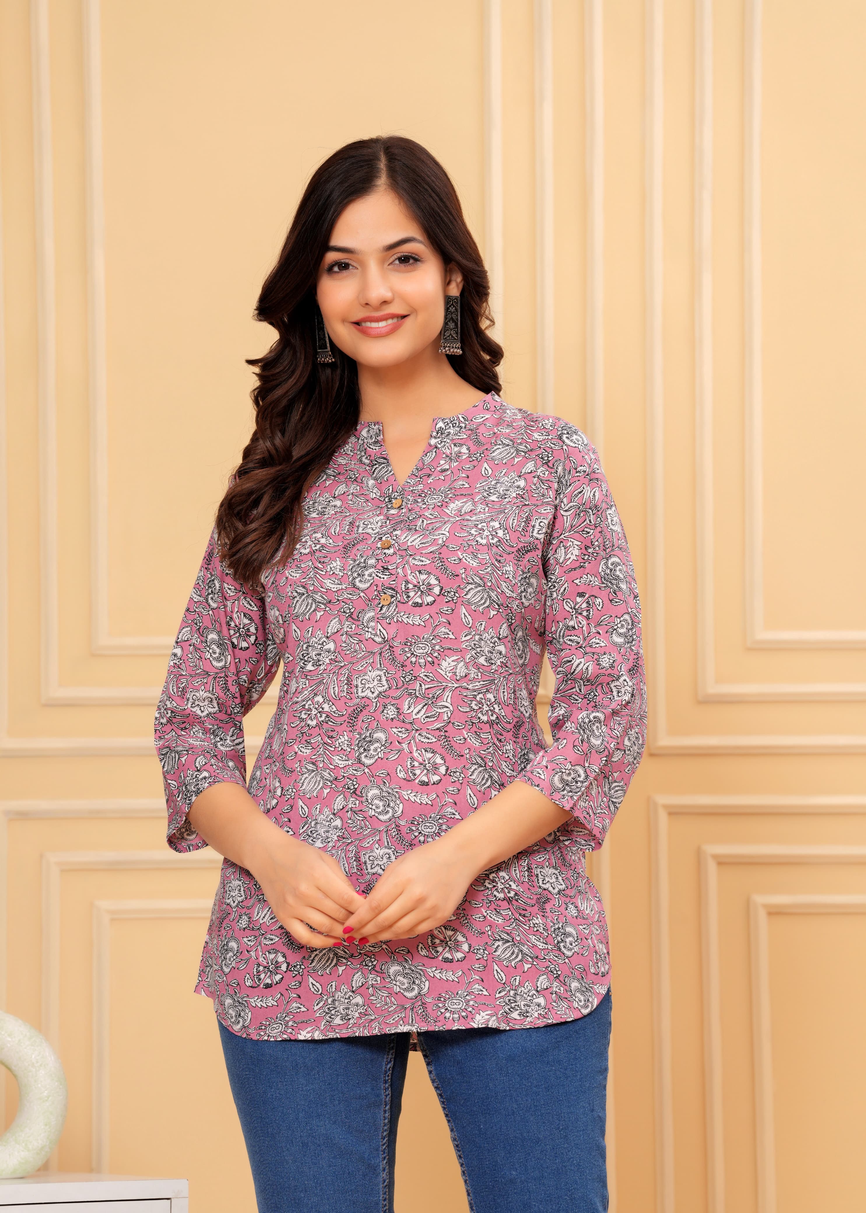 Floral Printed Tunic Top