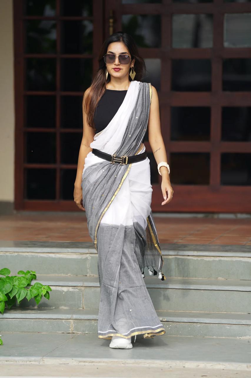 Elegant Dual-Tone Saree