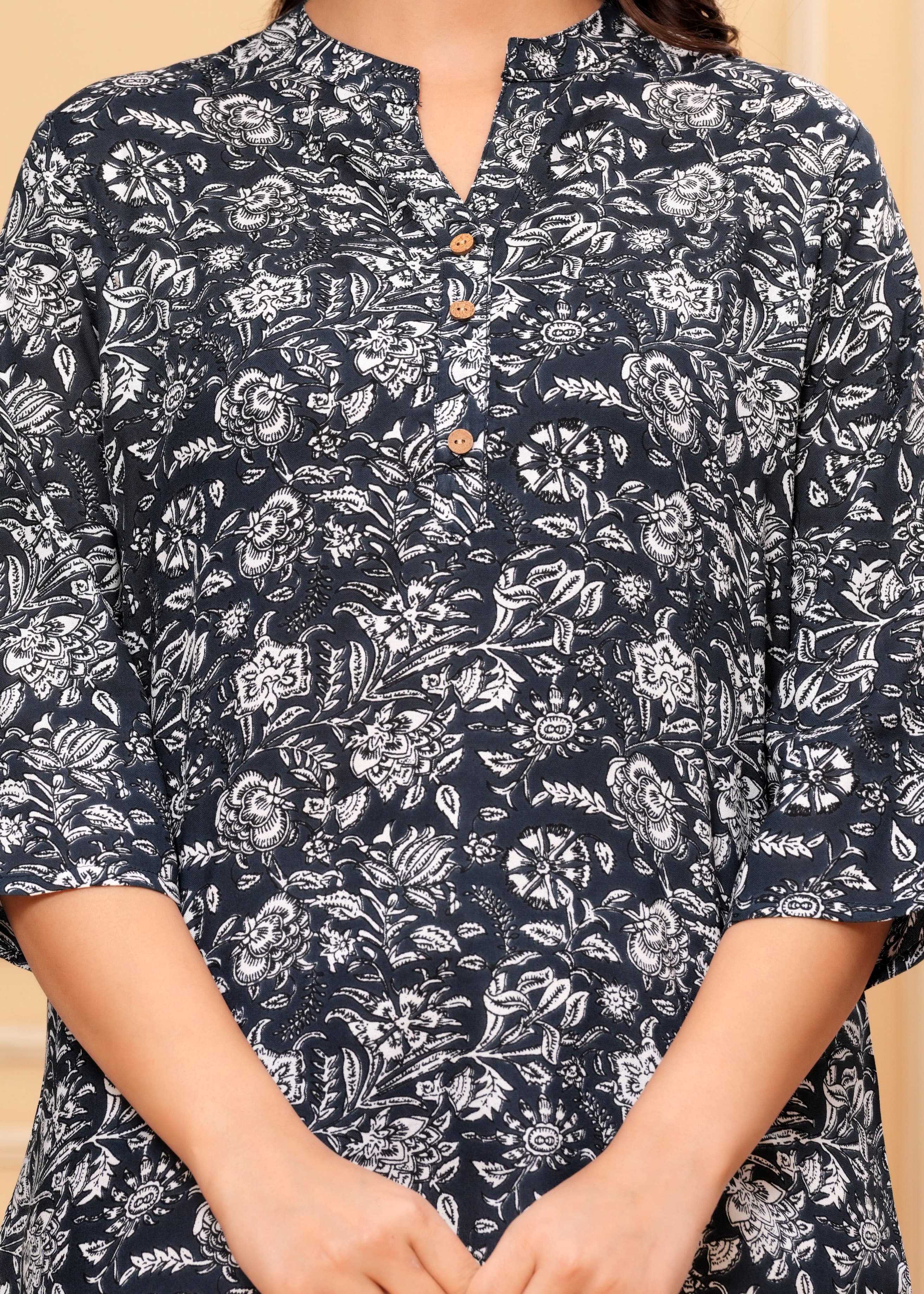 Floral Print Tunic Top