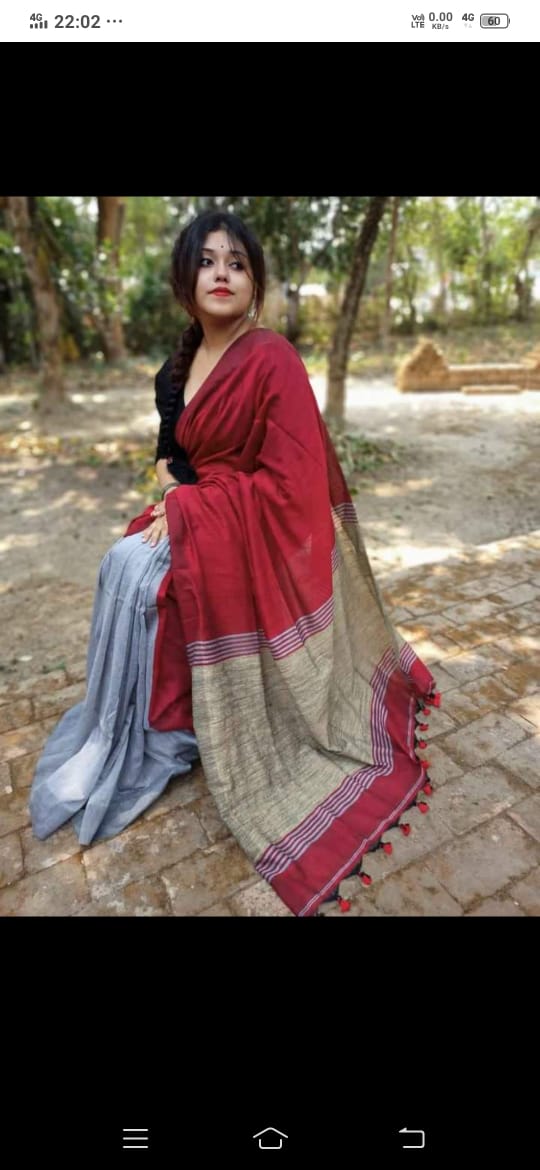 Elegant Maroon and Gold Saree