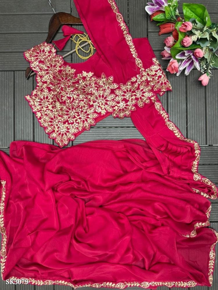 Elegant Red Saree 