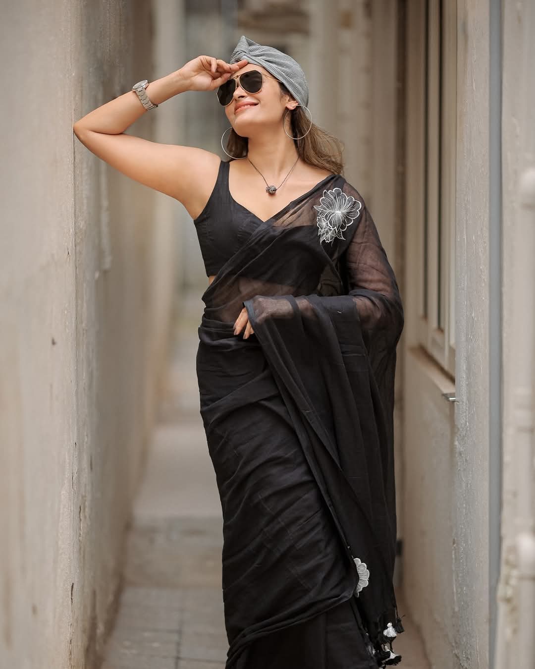 Elegant Black Saree