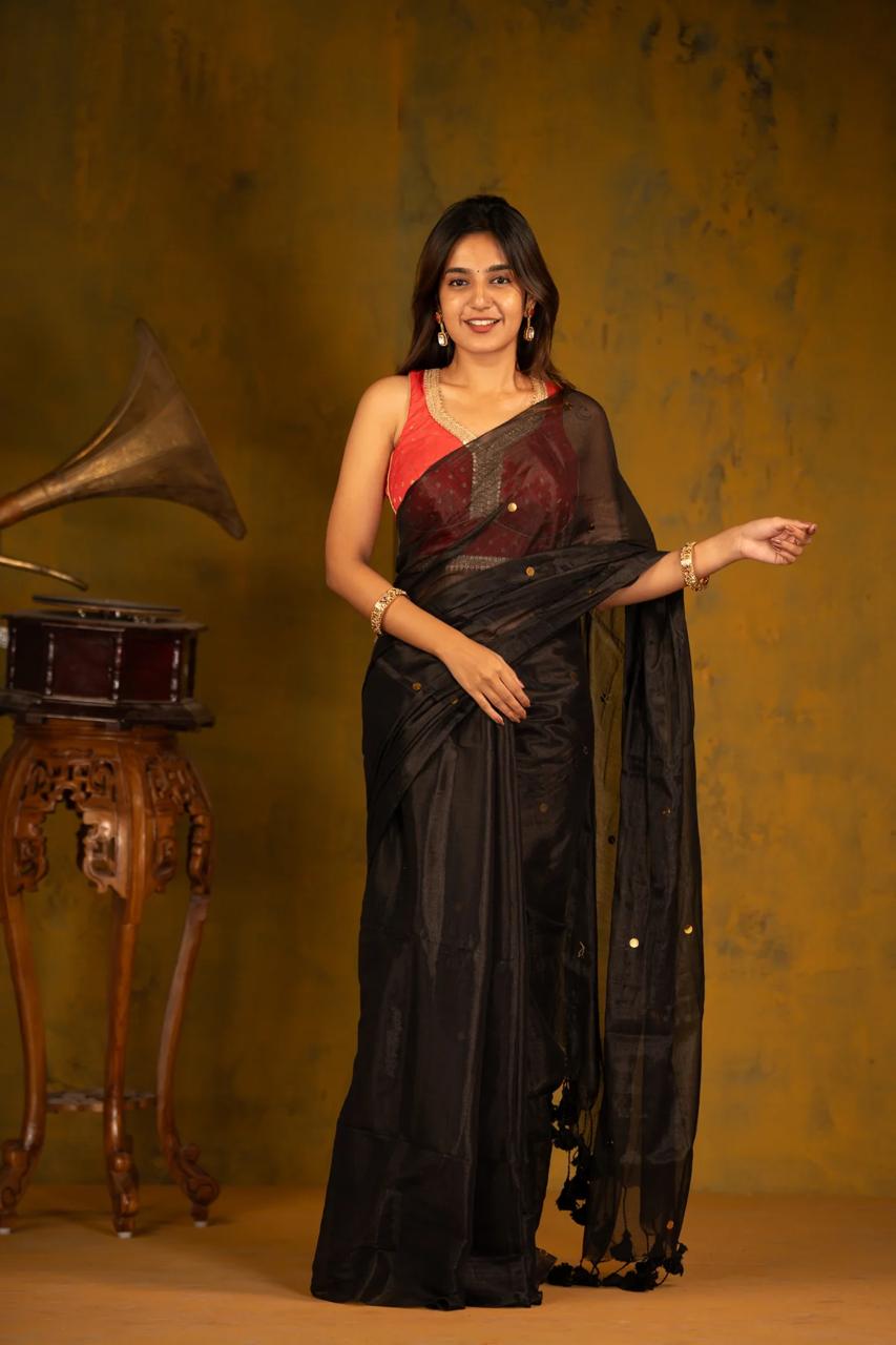 Elegant Black Saree