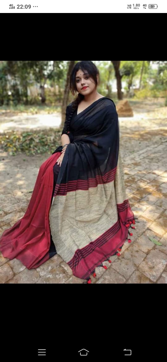 Elegant Maroon and Gold Saree