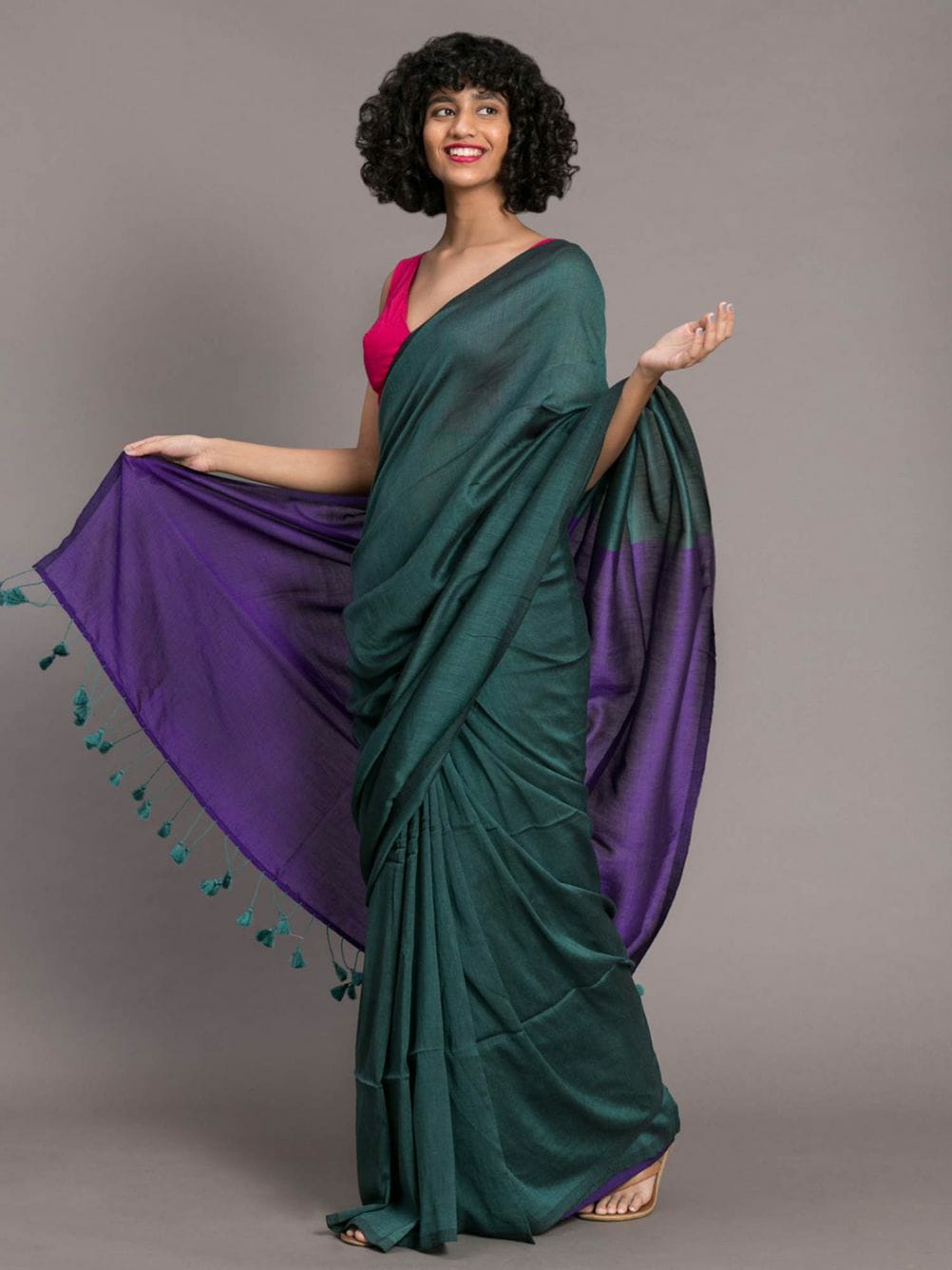 Elegant Dual-Tone Saree