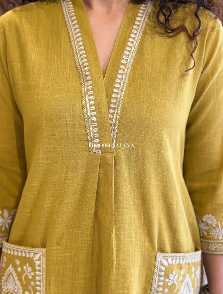 Yellow Ethnic Kurti