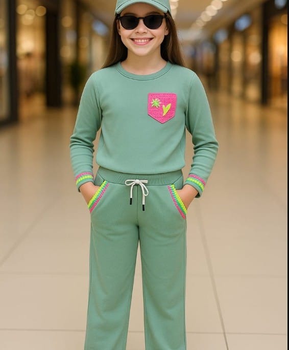 Purple Kids Tracksuit Set