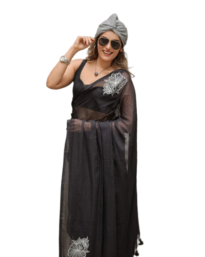Elegant Black Saree